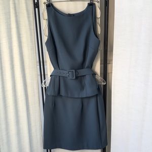 Belted Fitted blouse/short skirt worn once Pjla brand Medium slate blue